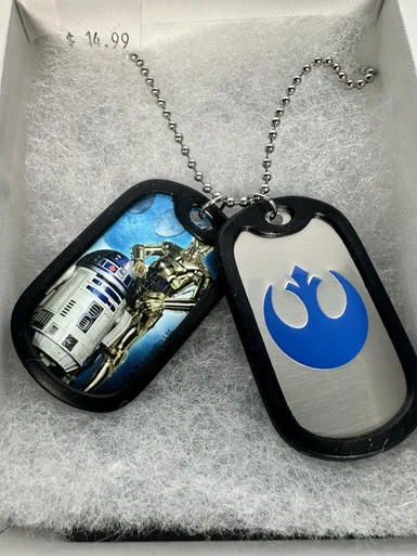 Licensed Star Wars Dog Tag Necklace C3P0 - Clothing & Games