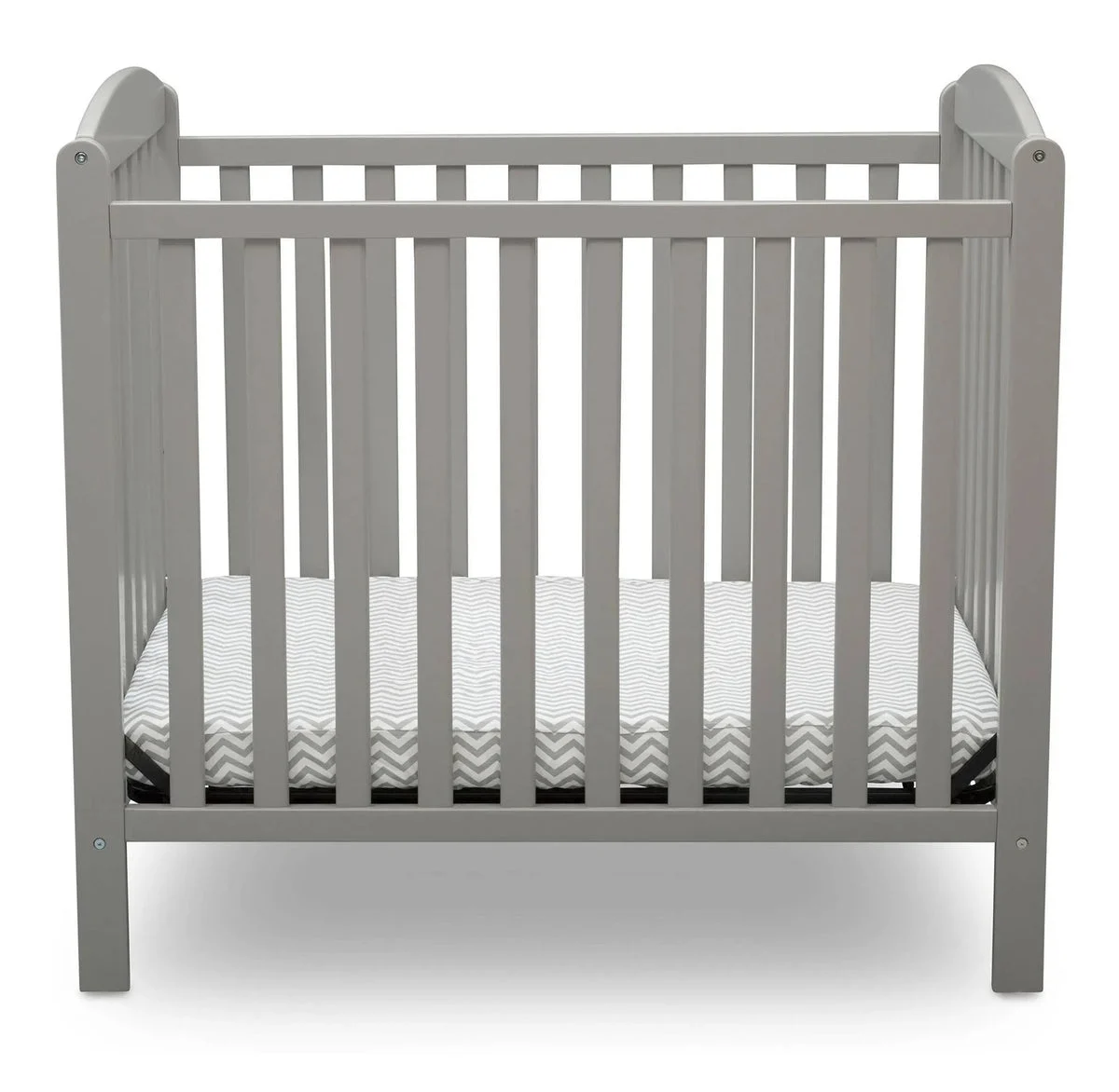 Delta Children Emery Mini Convertible Baby Crib with Mattress - Gray