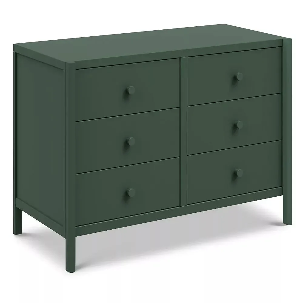 Davinci Birdie 6-Drawer Dresser - Forest Green