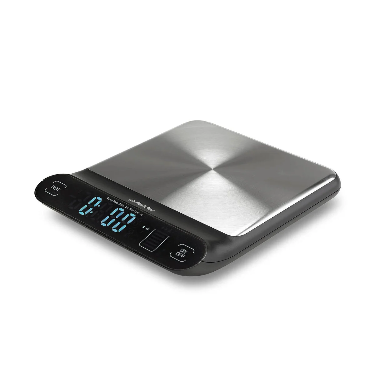 polder 22lb Dry Kitchen Digital Scale and Silicone Cover Aqua