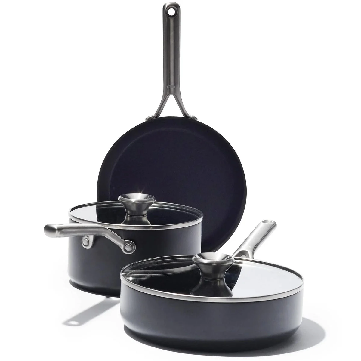 OXO 5-Piece Ceramic Non-Stick Cookware Set - Gray