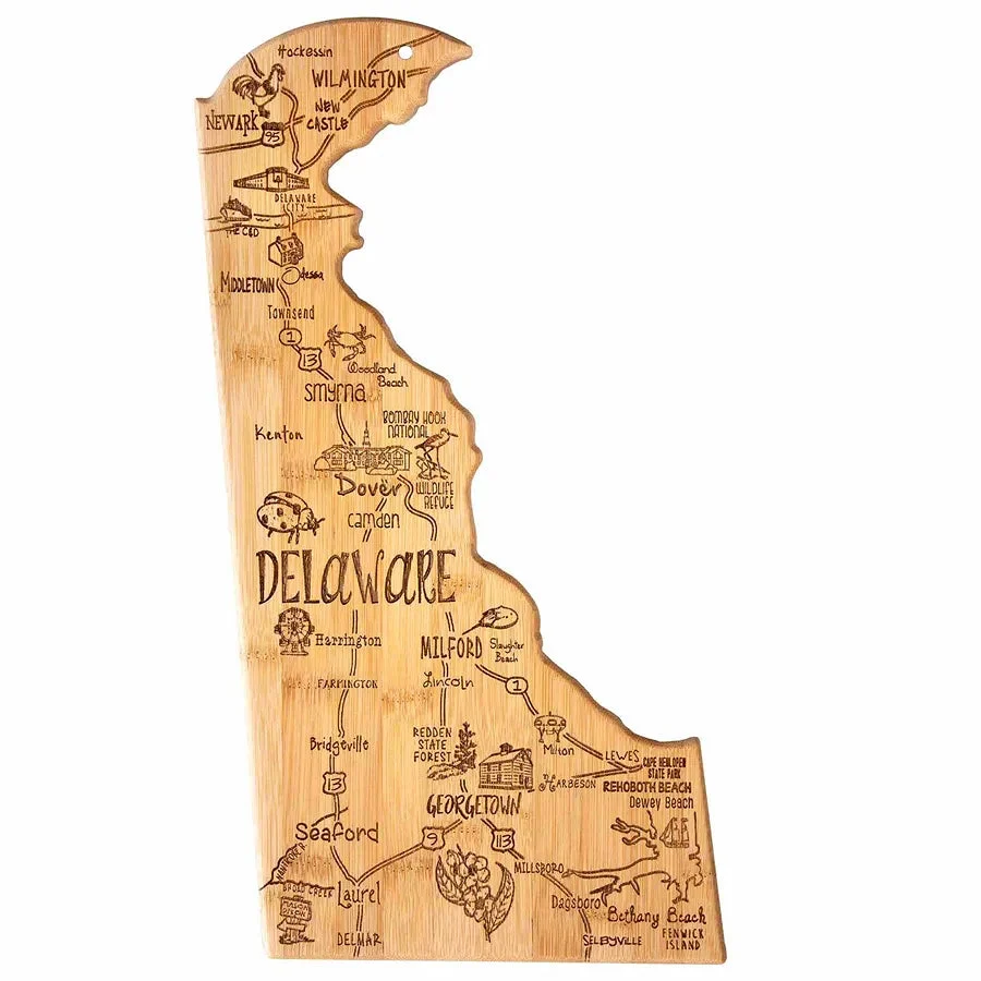 Totally Bamboo Destination Wooden Cuting Board - Delaware