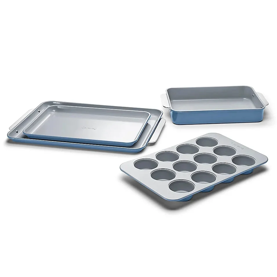 Caraway Home Non-Stick Ceramic Half Bakeware Set - Slate: 5-Piece Set
