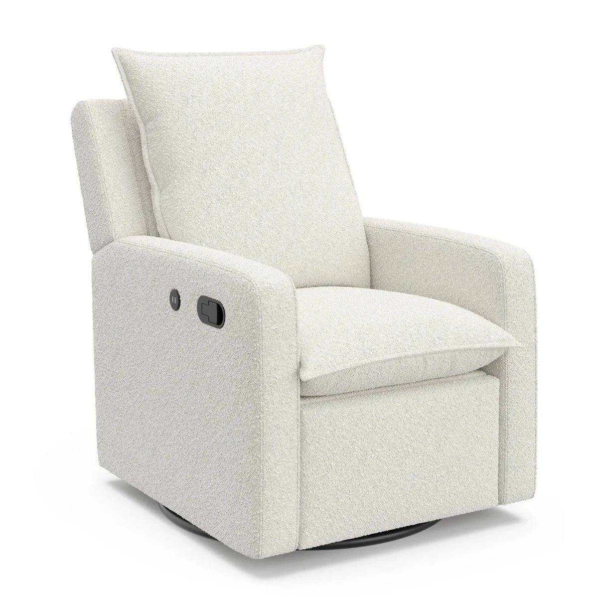 Storkcraft Reclining Glider with USB Charging Port - Ivory Boucle