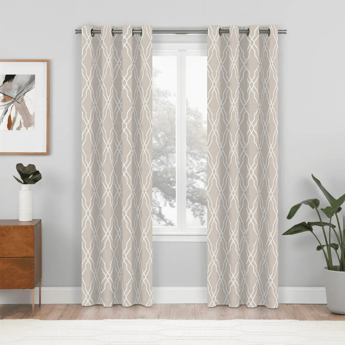 Perfect Pair Patterned Window Curtain Panels - 50