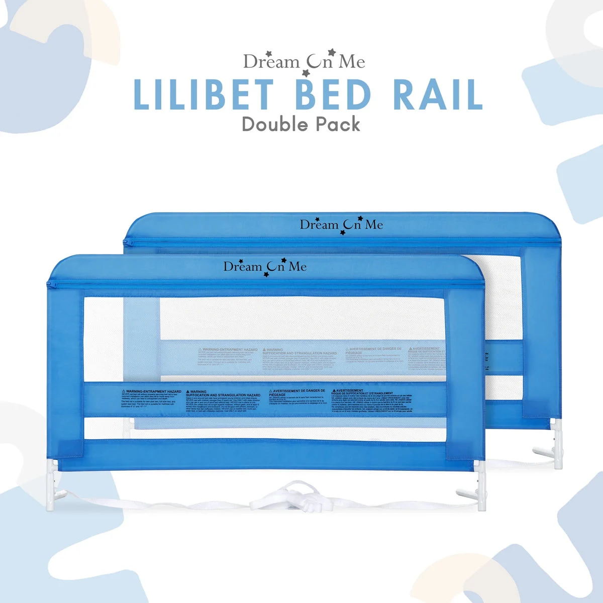 Dream On Me Lilibet Mesh Safety Bed Rail - Blue