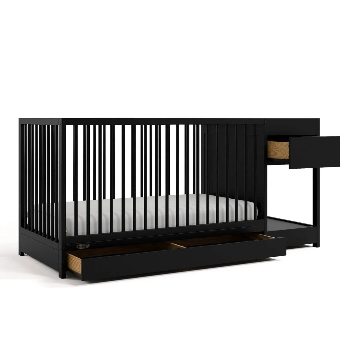 Graco Teddi Convertible Crib and Changer - Black
