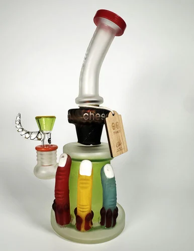 Authentic Cheech Glass "Hand of Fate" Frosted Sandblasted Water Pipe (9") - Smoke Shop