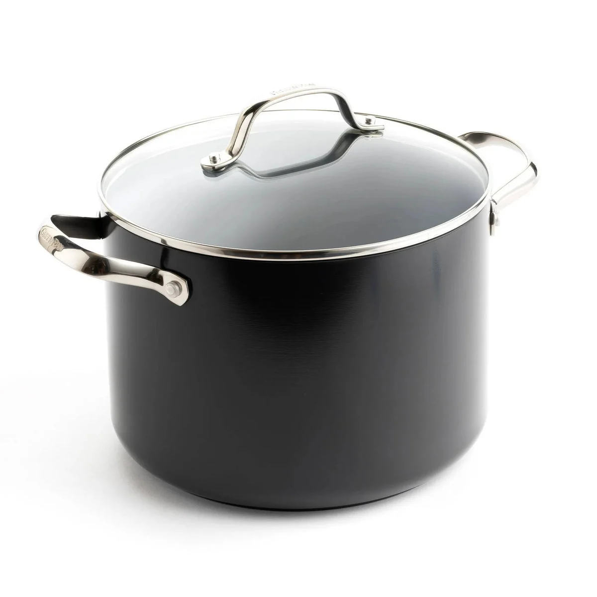 GreenPan Ceramic Stockpot with Lid - Black