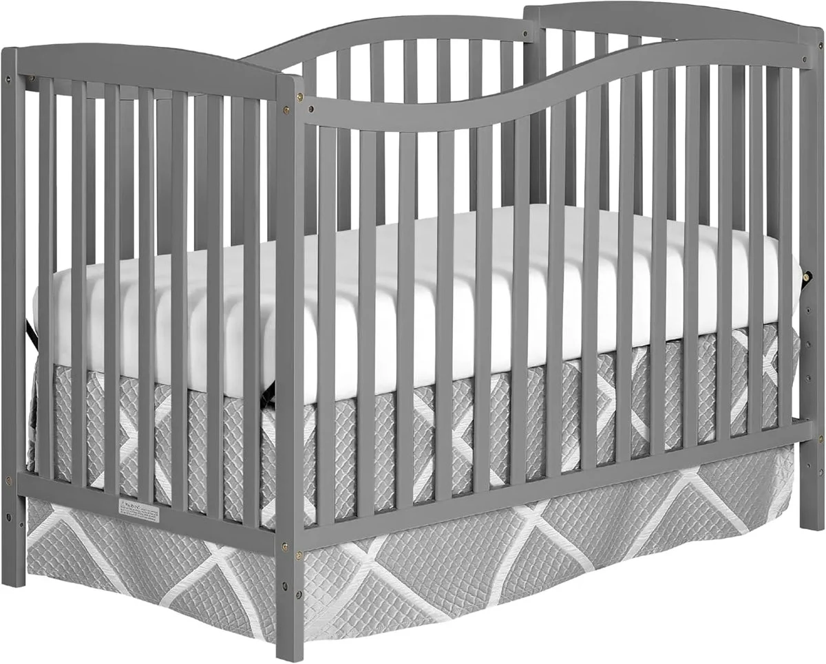 Dream On Me Chelsea 5-in-1 Convertible Crib - Steel Grey