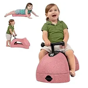 Nuby 3-in-1 Scooter for Kids - Walker, Scooter & Caster Board - Pink
