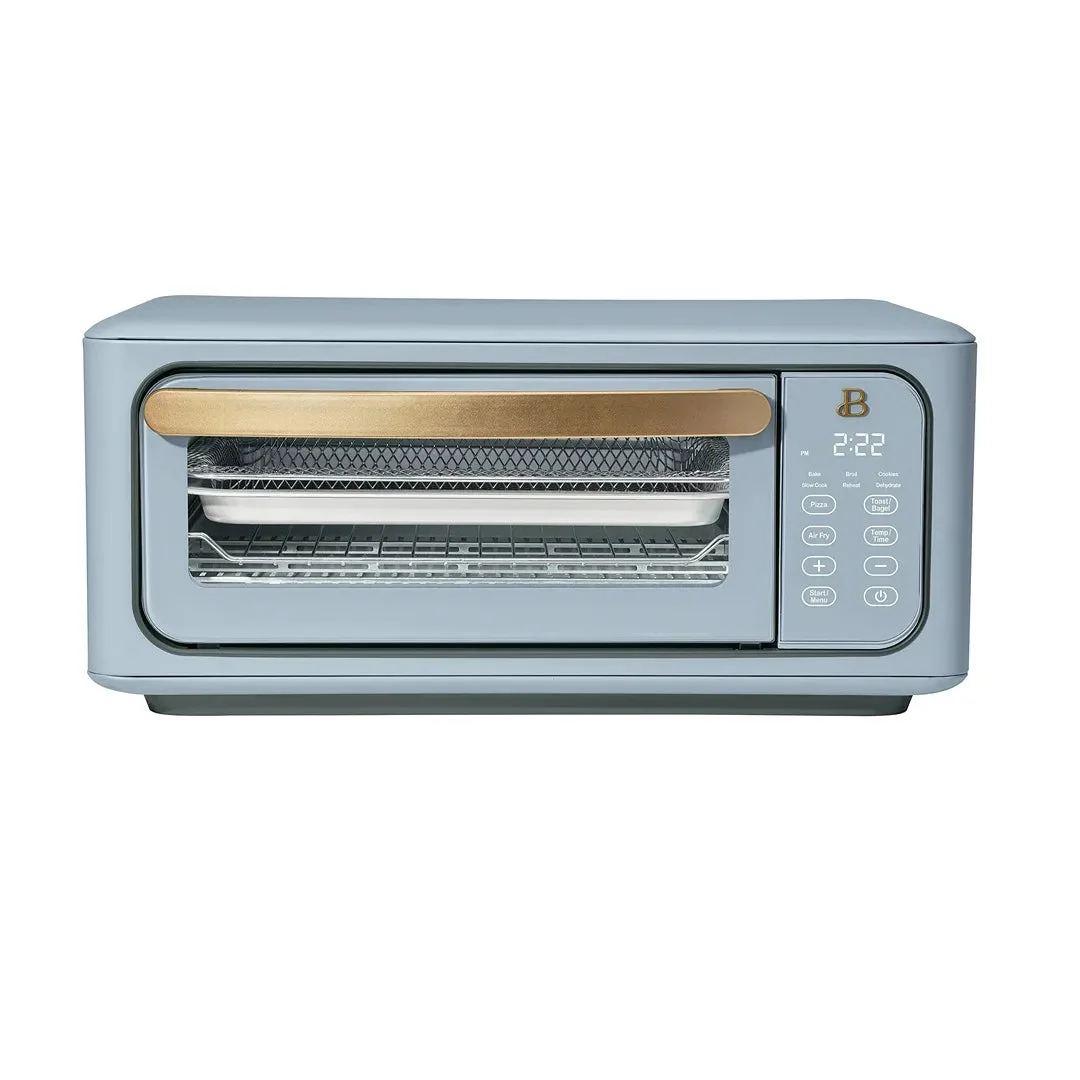 Beautiful Infrared Air Fry Toaster Oven 9-Slice 1800 W Cornflower Blue by Drew Barrymore