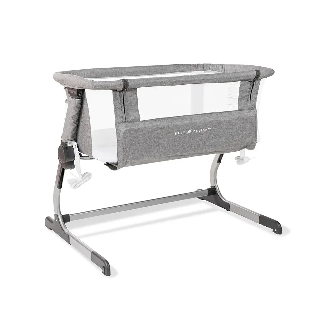 Baby Delight Bassinet & Bedside Sleeper - Charcoal Tweed