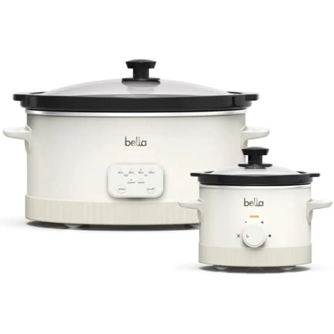 Belle 6.0 QT Programmable And 2.0 QT Slow Cooker, Oatmilk