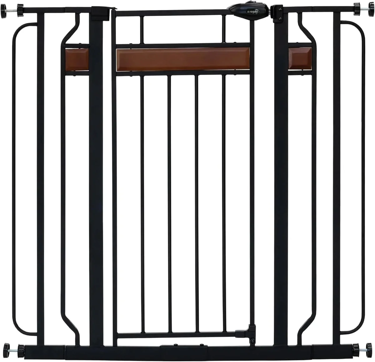Regalo Extra Tall Wide Baby Gate - Black