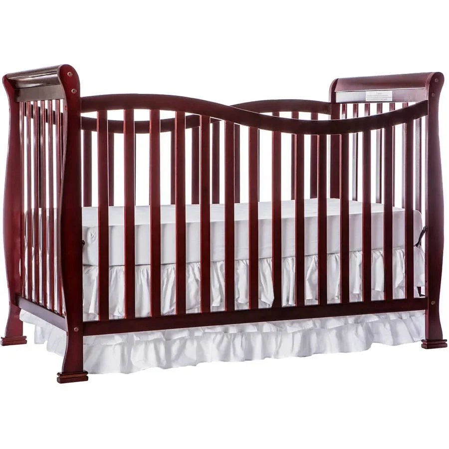 Dream On Me Violet Cherry 7 in 1-Convertible Lifestyle Crib