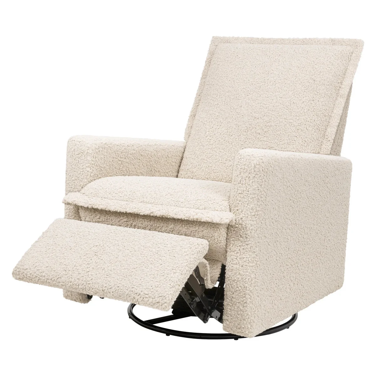 Babyletto Cali Flange Recliner and Swivel Glider - Cream Shearling