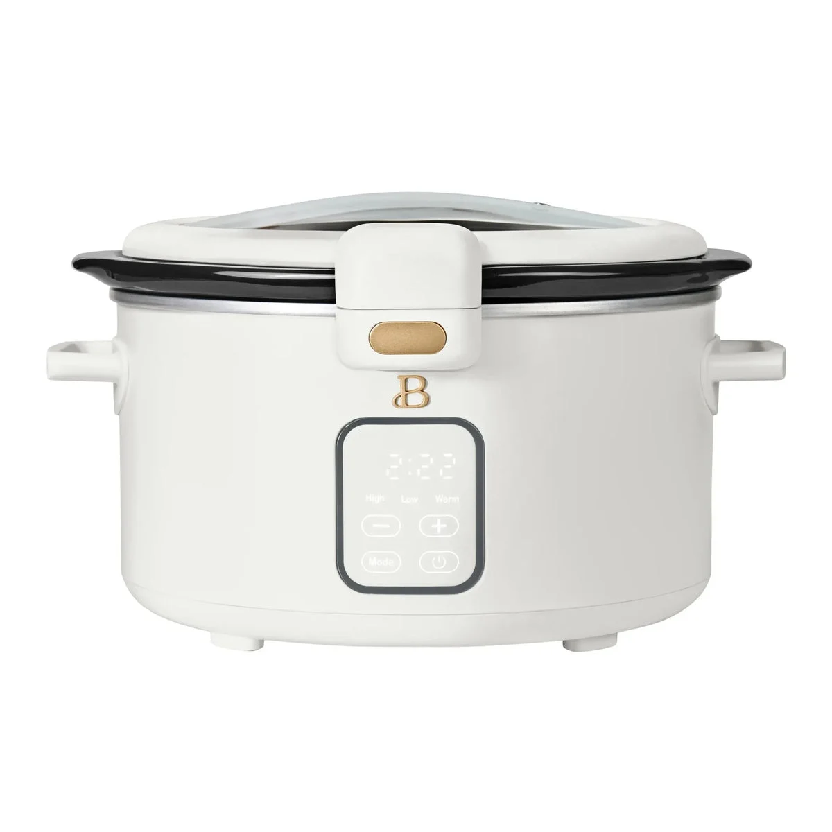 Beautiful 4 Qt Digital Slow Cooker - White Icing