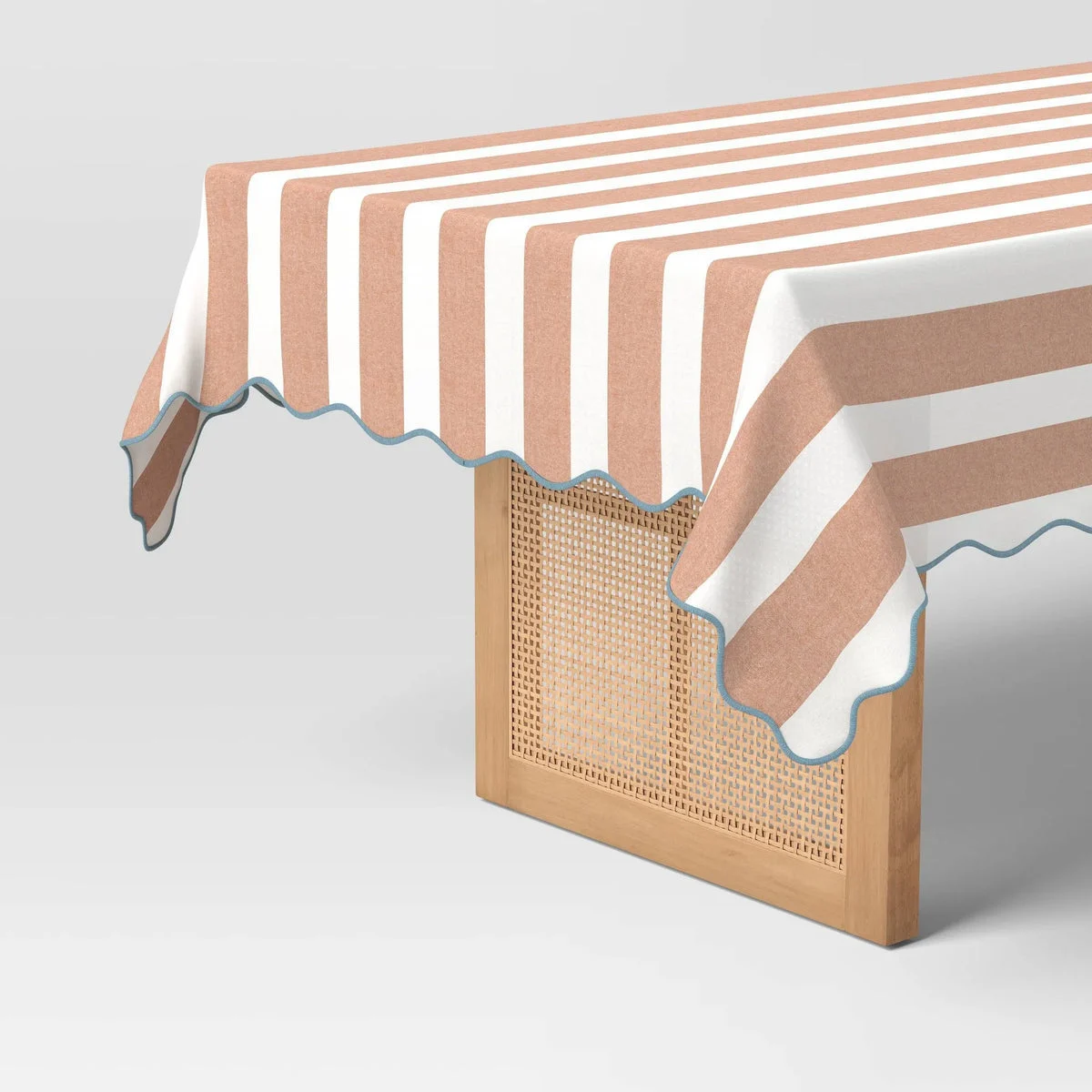 Threshold Peach Coastal Striped Tablecloth