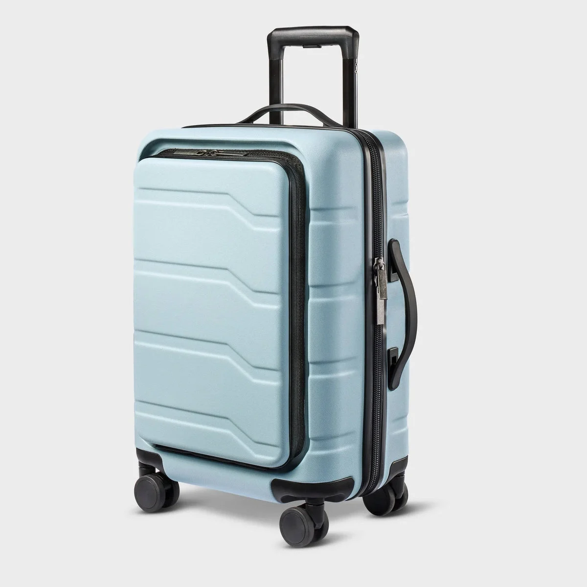Open Story Hardside Carry-On Spinner Suitcase - Muddy Aqua