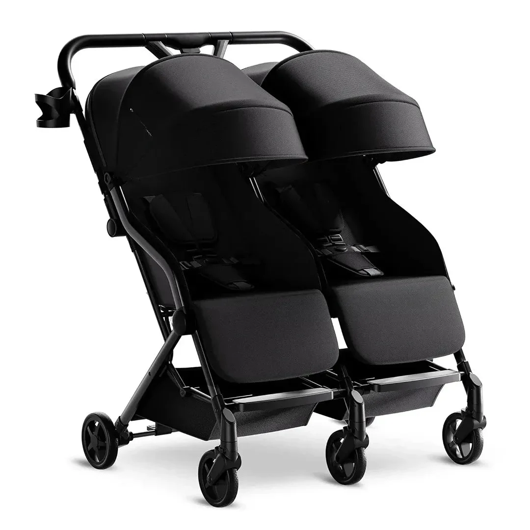 Mompush Lithe Lightweight Double Stroller - Black