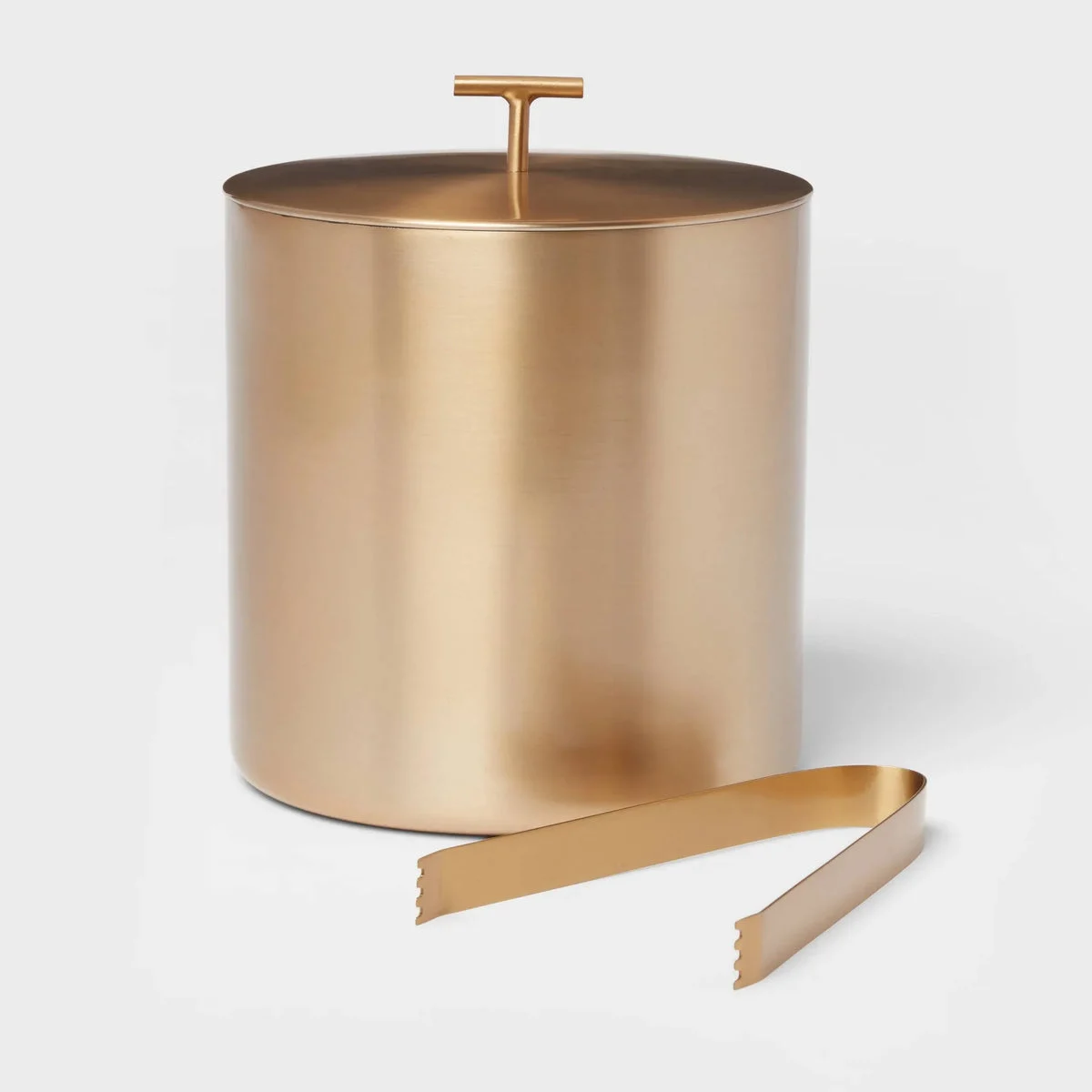 Threshold Metal Ice Bucket with Tongs
