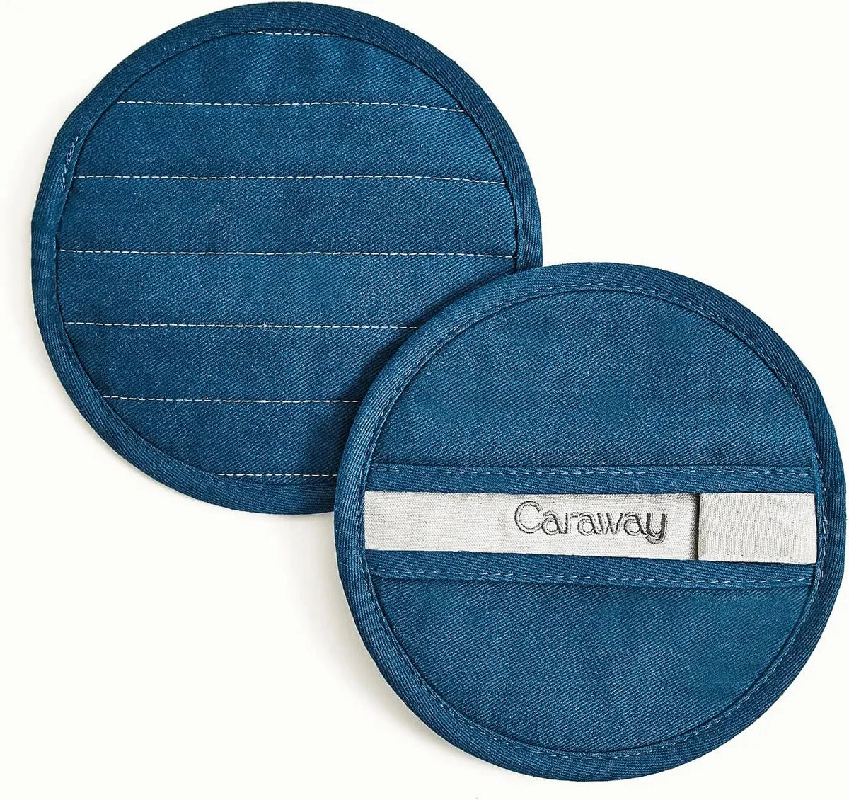 Caraway Organic Cotton Pot Holders - Navy