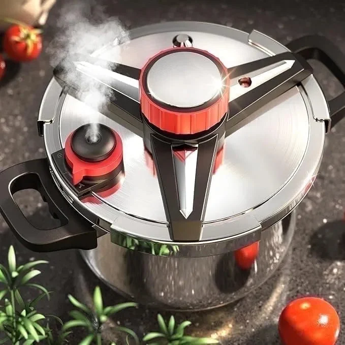 ZILODE 18/8 Stainless Steel Pressure Cooker 10 Quart Cook Pots 15 PSI