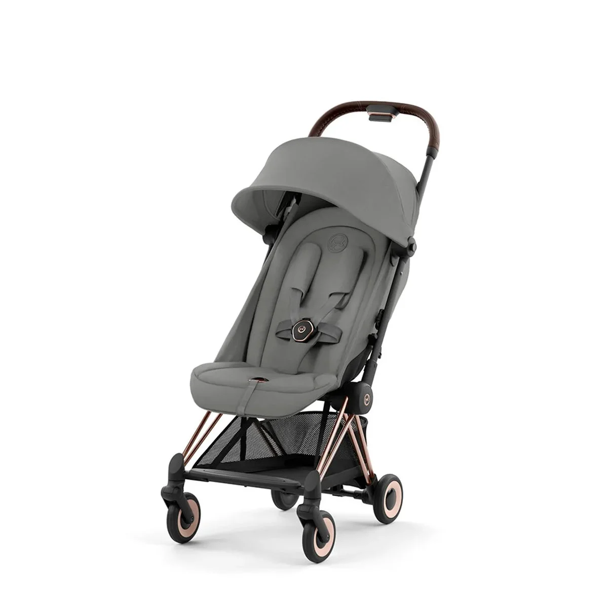 Cybex COYA Stroller - Rose Gold Frame + Mirage Grey Seat