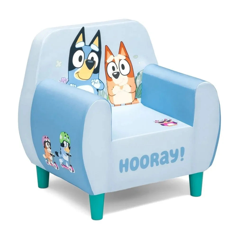 Delta Children Bluey Foam Chair for Kids - Blue