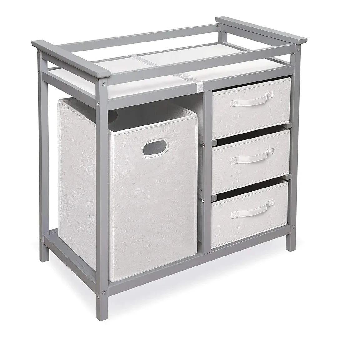 Badger Basket Modern Baby Changing Table - Cool Gray