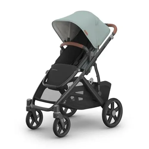 Uppababy Vista V3 Stroller - Kenzi (Mystic Aqua/Carbon Frame/Saddle Leather)