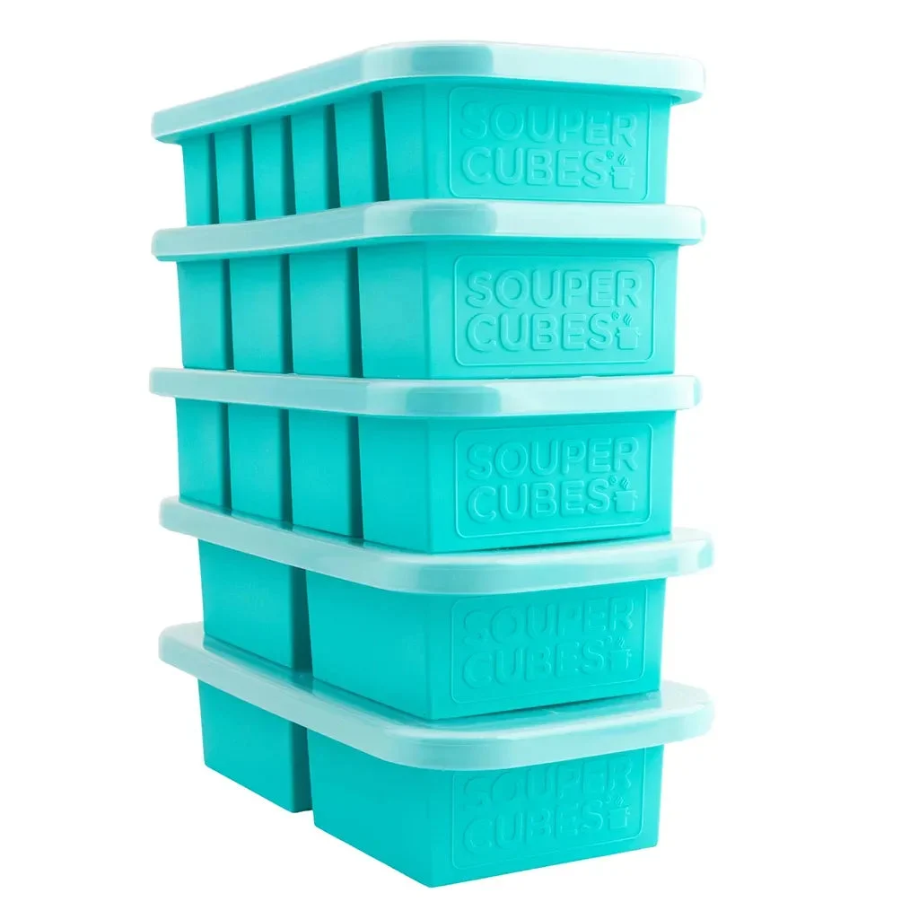 Souper Cubes Silicone Freezer Storage Tray, 5-pack - Blue