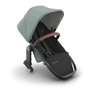 Uppababy RumbleSeat V3 Second Lower Seat - Compatible with Vista V2 and Vista V3 - Mystic Aqua/Carbon Frame/Saddle Leather (See Description)