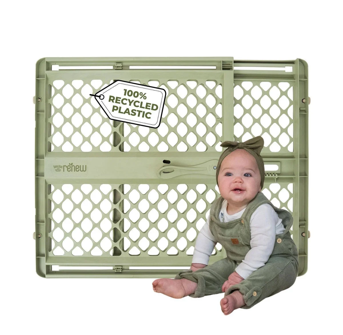 TODDLEROO BY NORTH STATES Recycled Plastic Baby Gate - Sea Grass Green