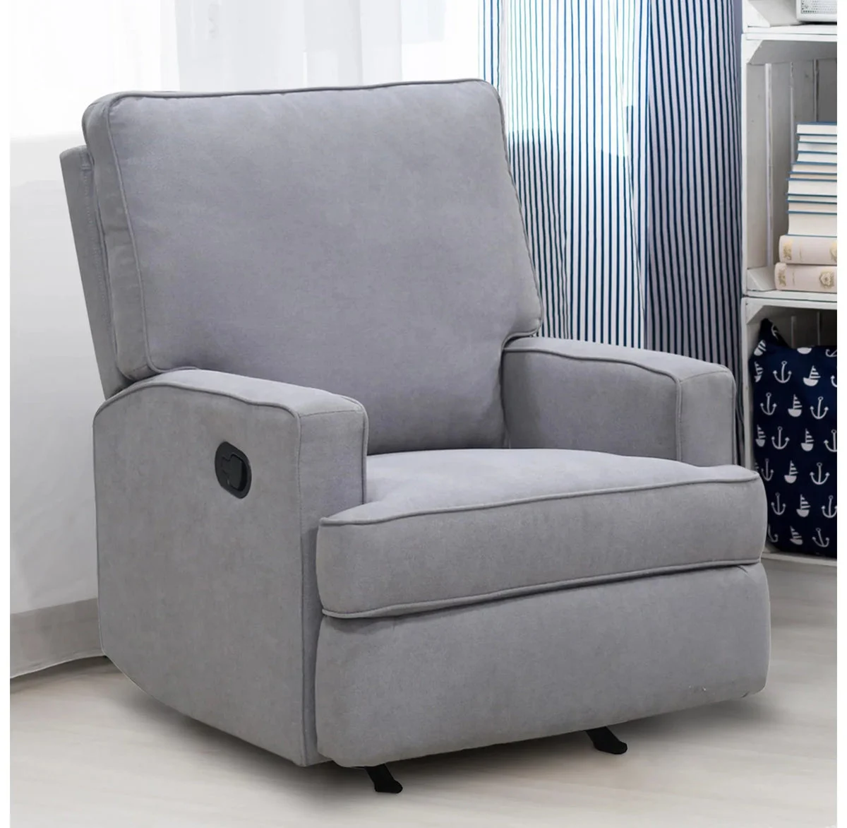 Baby Relax Salma Rocker Recliner Chair - Light Gray