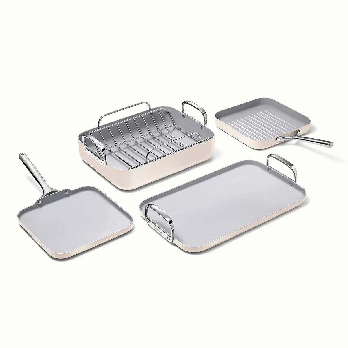 Caraway 7pc Square Cookware Set - Cream