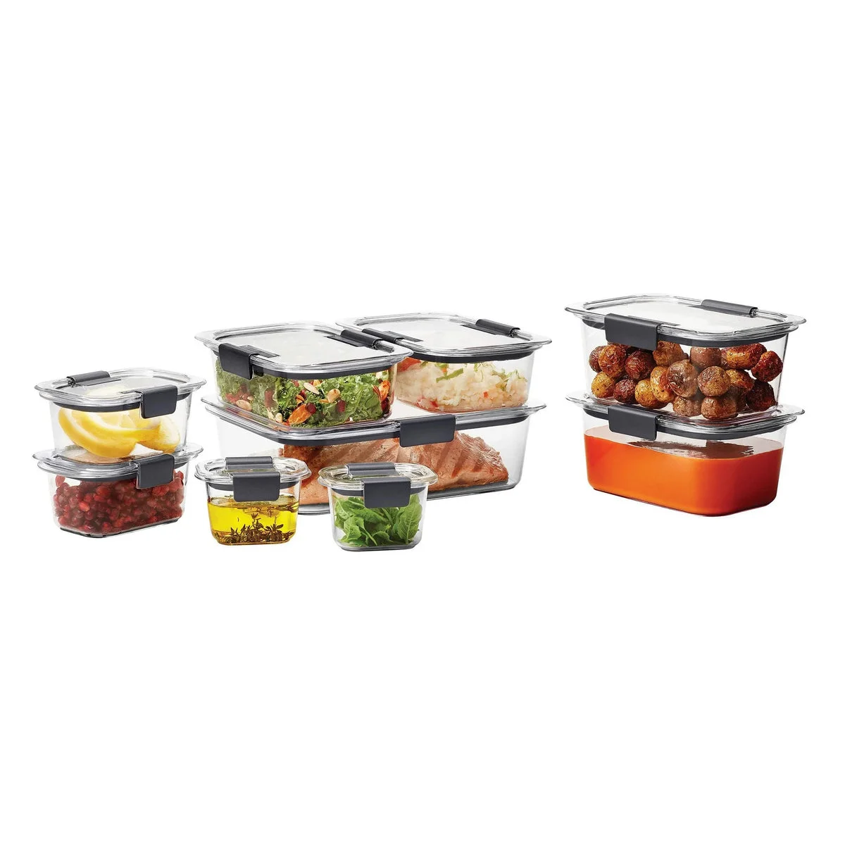 Rubbermaid Brilliance 18pc Plastic Food Storage Container Set