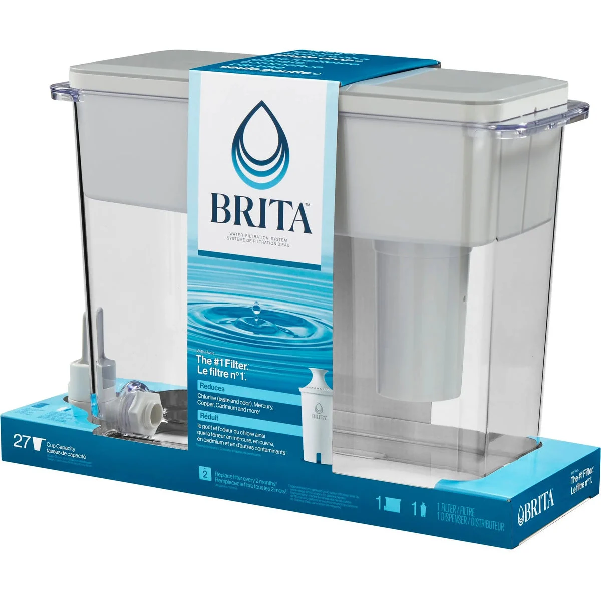 Brita 27-Cup UltraMax Filtered Water Dispenser - Grey