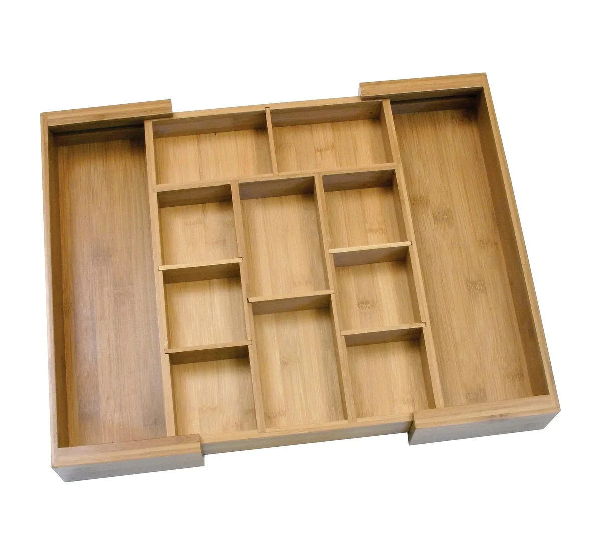 Lipper International Bamboo Expandable Flatware Organizer with Removable Dividers