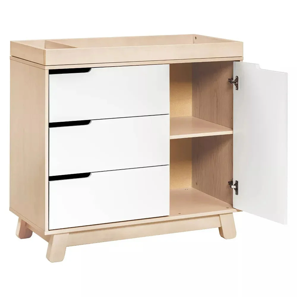 Babyletto Hudson 3-Drawer Changer Dresser - Washed Natural and White