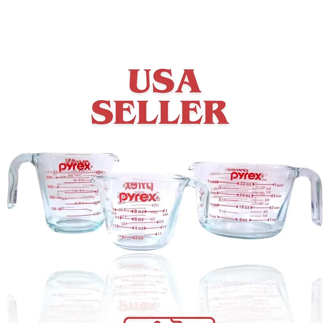 Pyrex 3-Piece Glass Measuring Cup Set