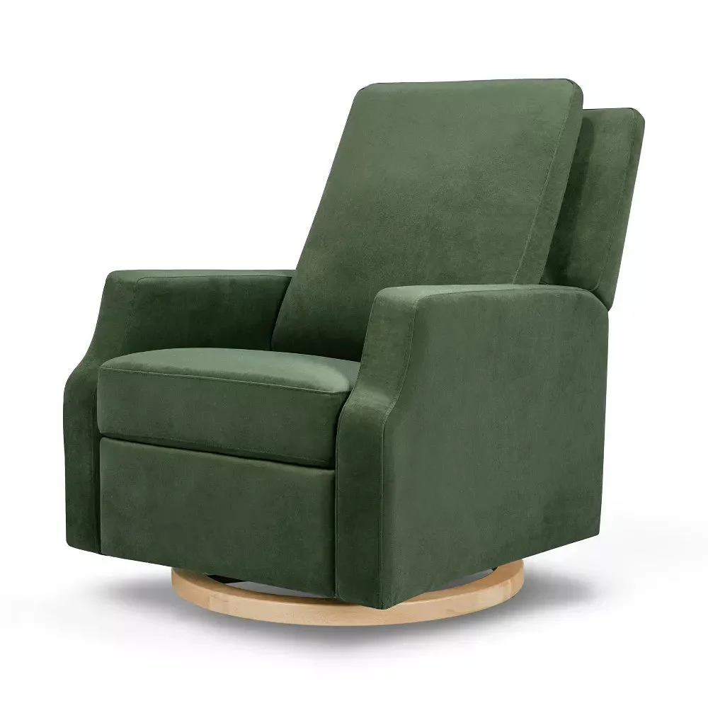 Namesake Crewe Recliner and Swivel Glider - Forest Green Velvet