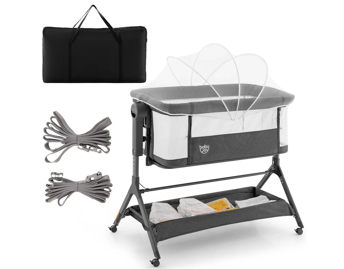 INFANS 3-in-1 Baby Bedside Bassinet - Gray