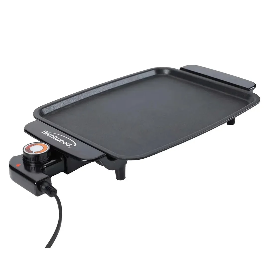 Brentwood 12-In. x 10-In. 1,200-Watt Electric Griddle with Ceramic Non-Stick Coating - Black