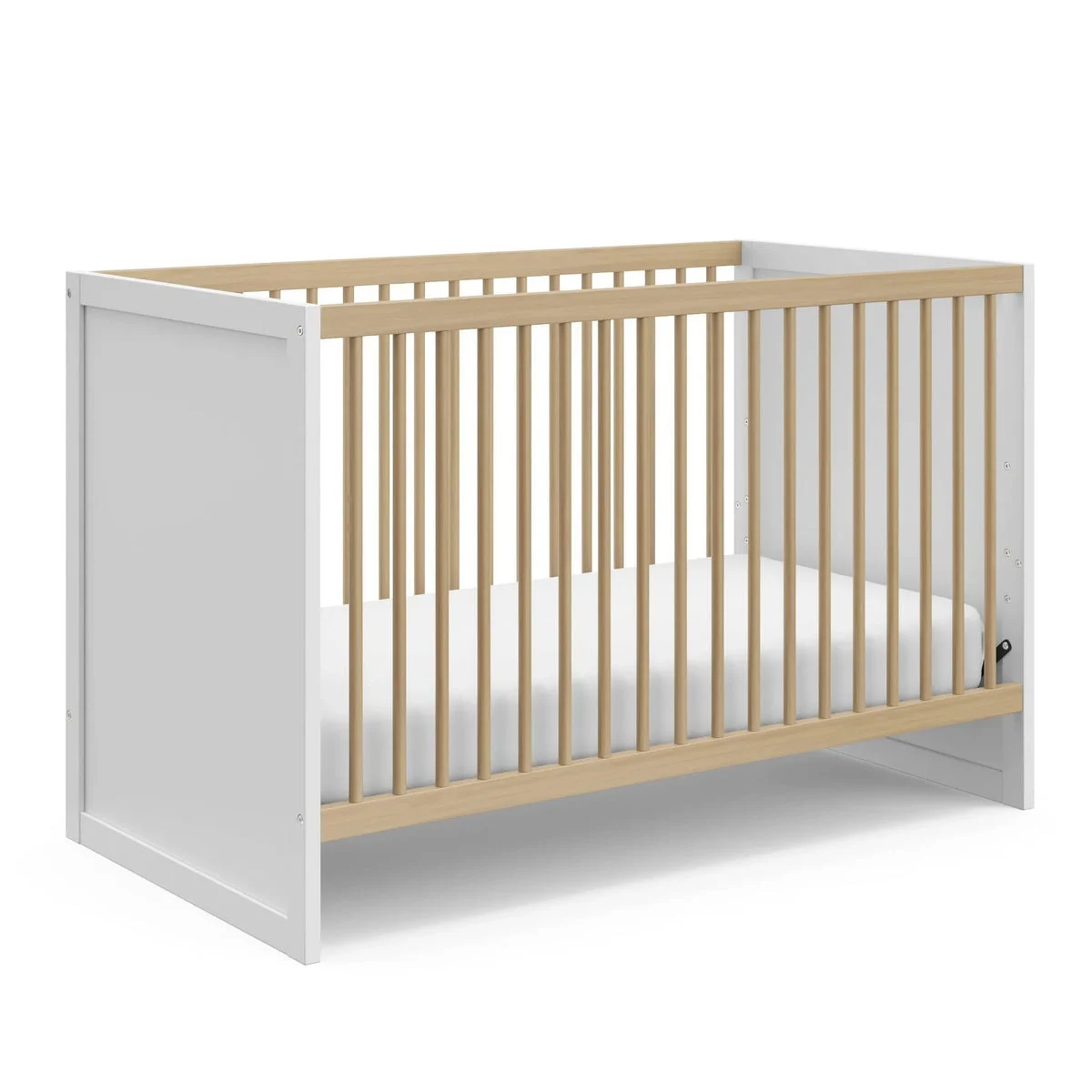Storkcraft Calabasas 3-In-1 Convertible Crib - White/Driftwood
