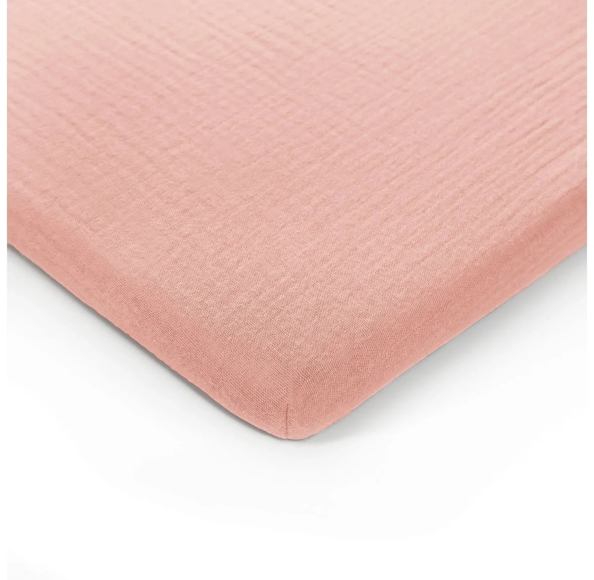 Comfy Cubs Muslin Fitted Bassinet Crib Sheet - Lace Pink