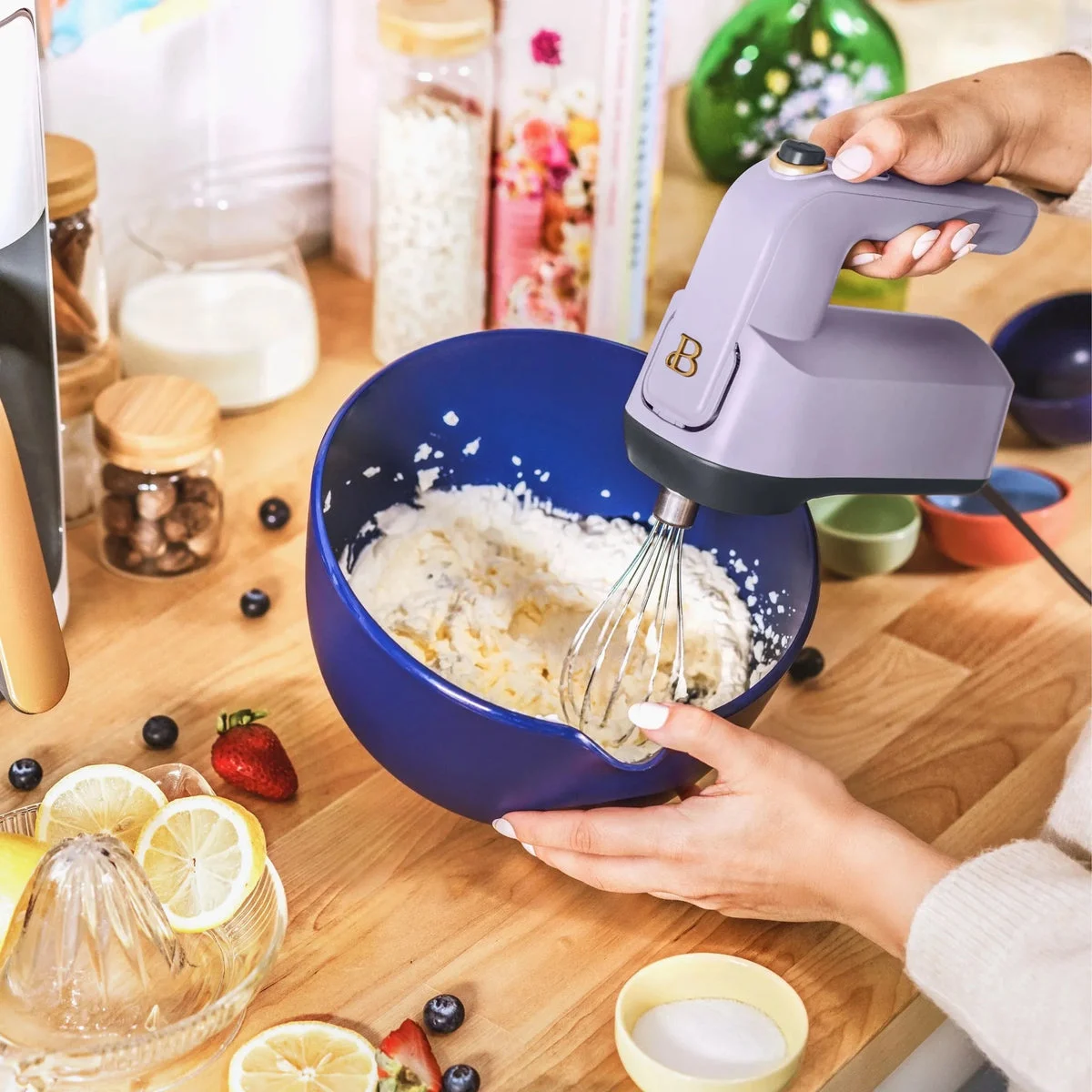 Beautiful 6-Speed Electric Hand Mixer - Lavender