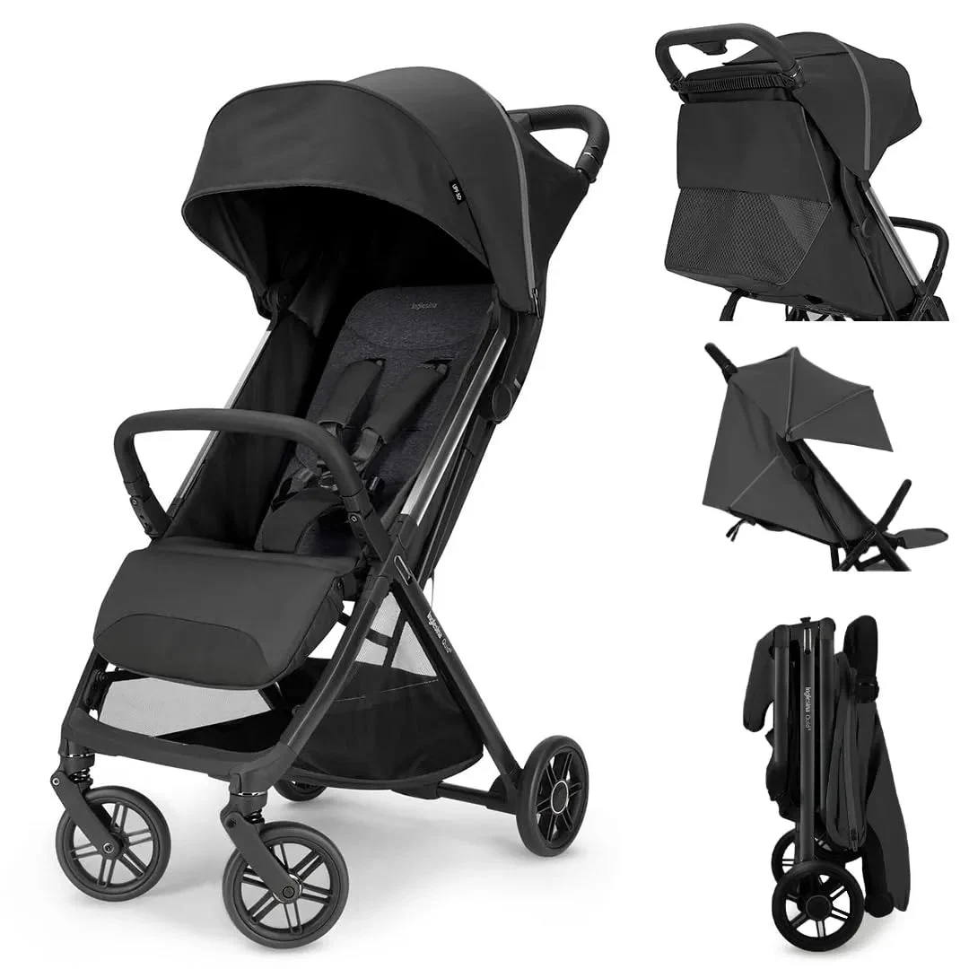 Inglesina Quid3 Lightweight Compact Travel Stroller - Cosmic Black