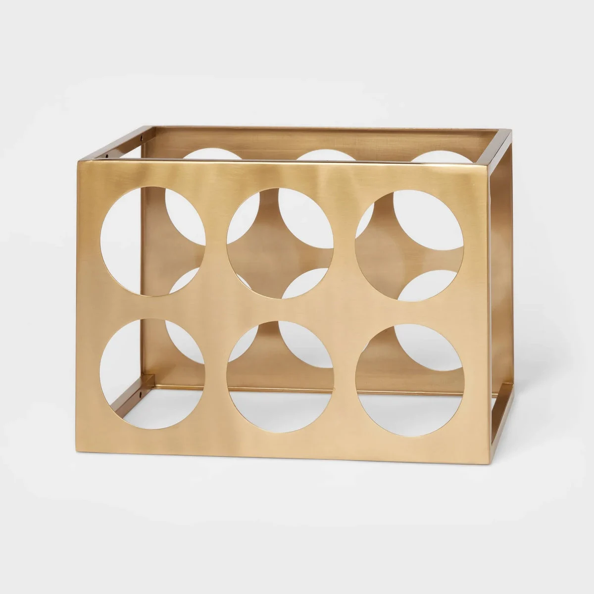 Threshold Delavan Collection 6-Bottle Metal Stand Wine Rack - Gold